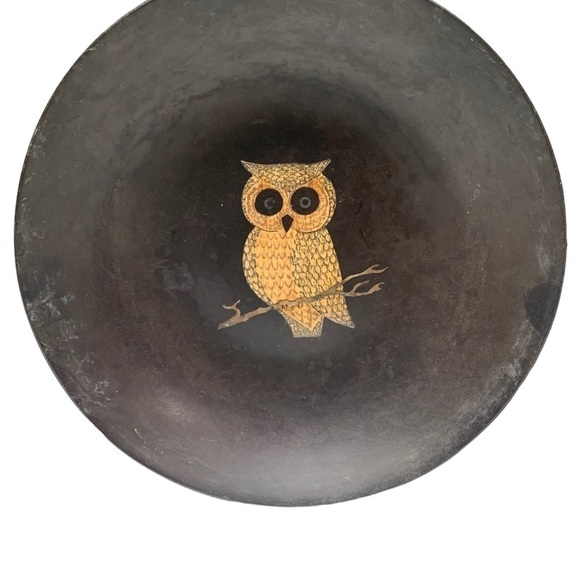 couroc of monterey tray and bowl mid century modern resin tray owl motif - Picture 7 of 14